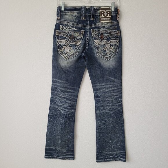 Rock Revival Sami Slim Boot Denim Jeans Size 26x30 Blue